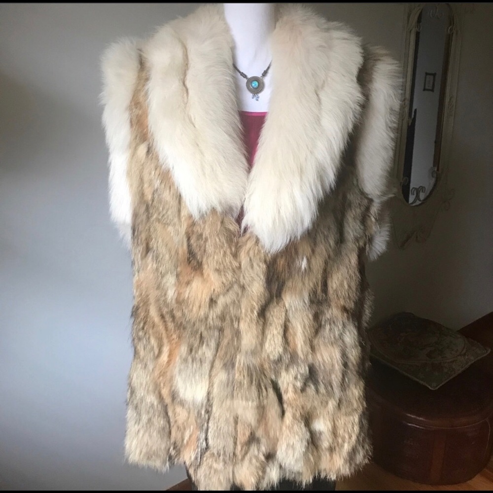 Gorgeous Real Fox Fur Jacket Vest, small